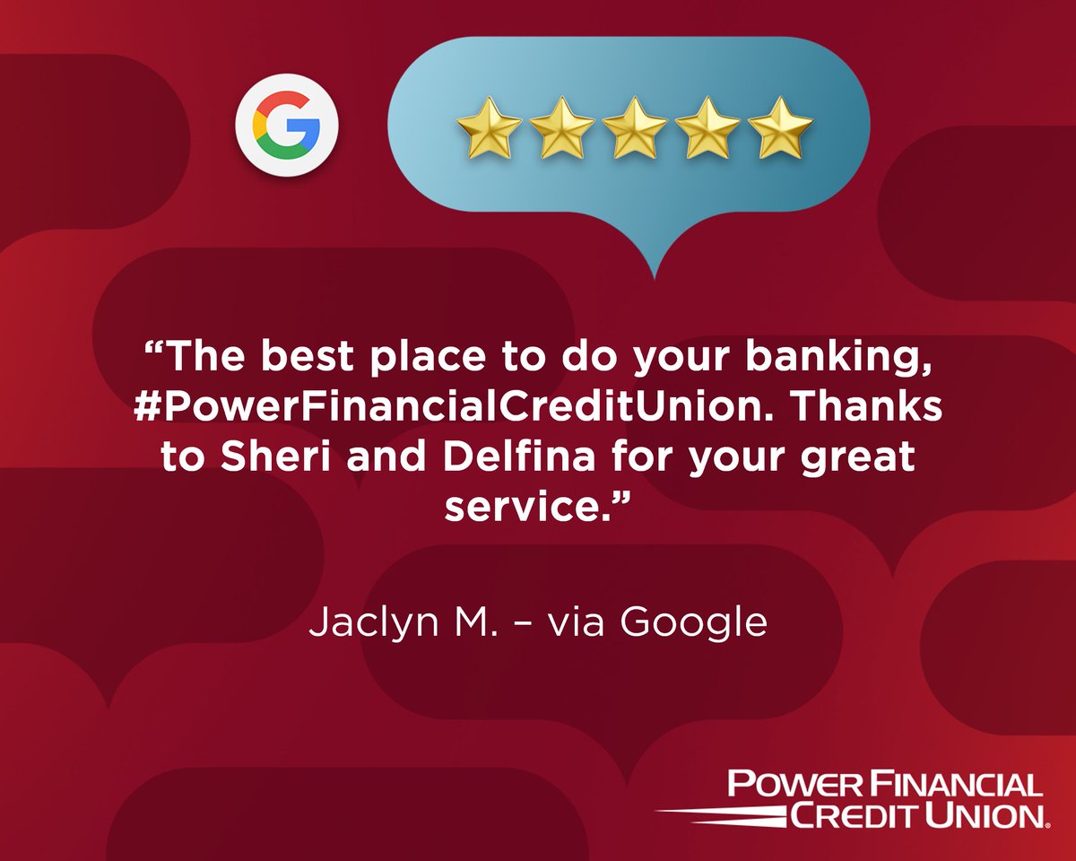 We’re feeling the love with these 5-star reviews. As a credit union that prides itself on a superior banking experience, we are very proud to hear such high praise directly from our members. Thank you for choosing us as your trusted financial institution. #GoogleReview #5stars
