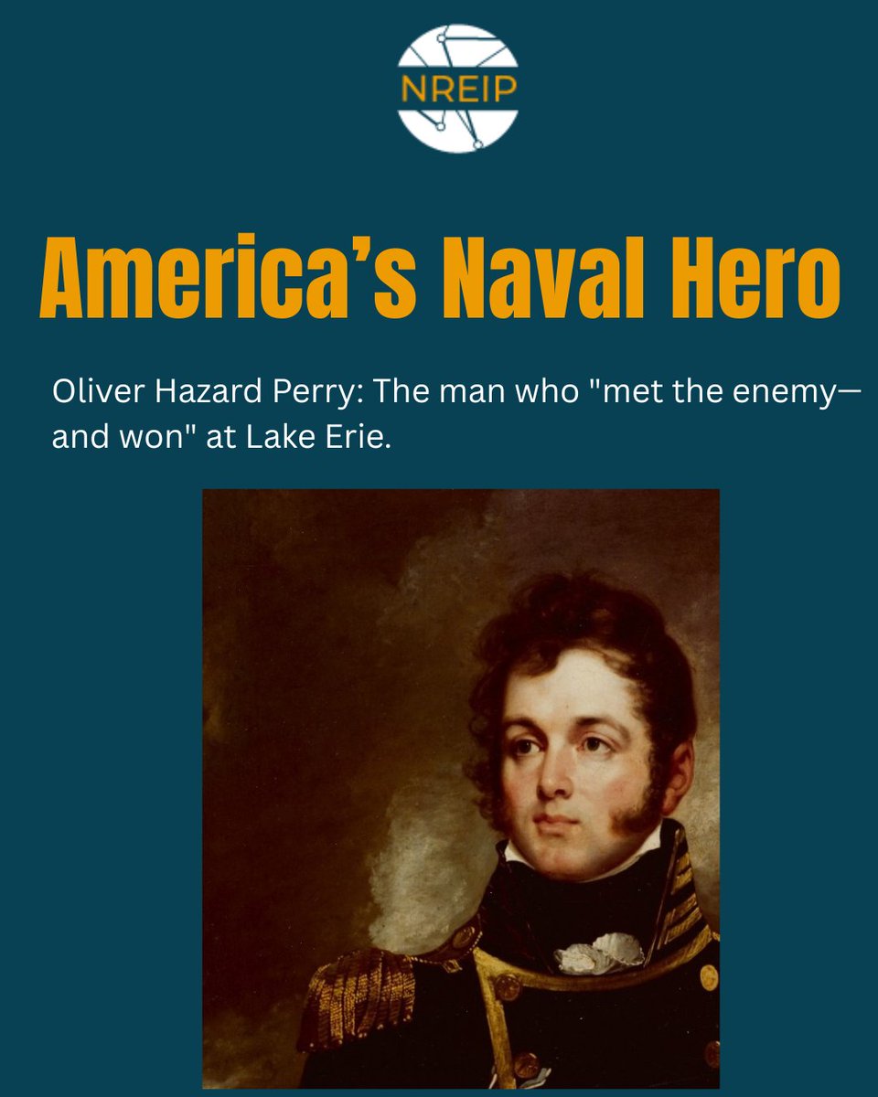 Oliver Hazard Perry, born in 1785, led the U.S. to a decisive naval victory in the Battle of Lake Erie during the War of 1812.
 His message after the battle became legendary:
 "We have met the enemy and they are ours."

#NavalHistory #USNavy #OliverHazardPerry