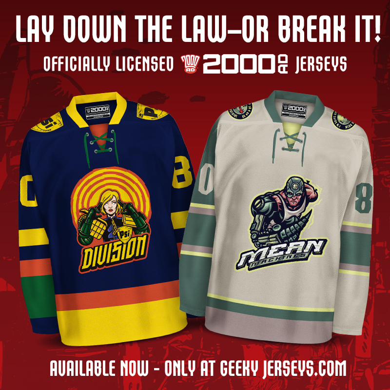 2000 AD Comics (@2000ad) on Twitter photo Do you represent for Psi-Div? Or are ya on the Mean Team?
These high quality, officially licensed, and limited edition 2000 AD jerseys are available now from <a href="/GeekyJerseys/">GeekyJerseys</a>! π bit.ly/3IIro4u Do you represent for Psi-Div? Or are ya on the Mean Team?
These high quality, officially licensed, and limited edition 2000 AD jerseys are available now from <a href="/GeekyJerseys/">GeekyJerseys</a>! π bit.ly/3IIro4u