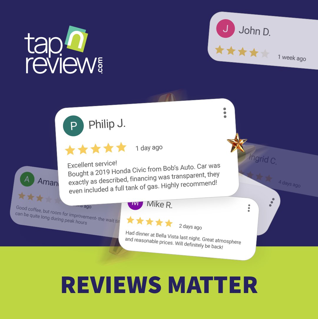 Trust is everything in #business .

Let your customers feel confident choosing you, and make it easier for them to recommend you too.

Get your customers to leave a Google review with just a tap, no apps needed.

Visit: tapnreview.com

#tapnreview #GoogleReview