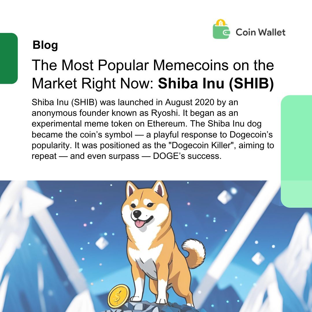 Shiba Inu (SHIB) was launched in August 2020 by an anonymous founder known as Ryoshi. It began as an experimental meme token on Ethereum.

🔗 Read more here: coin.space/the-most-popul… 

#CoinWallet #CryptoSecurity #SelfCustody #CryptoWallet #PrivacyFirst