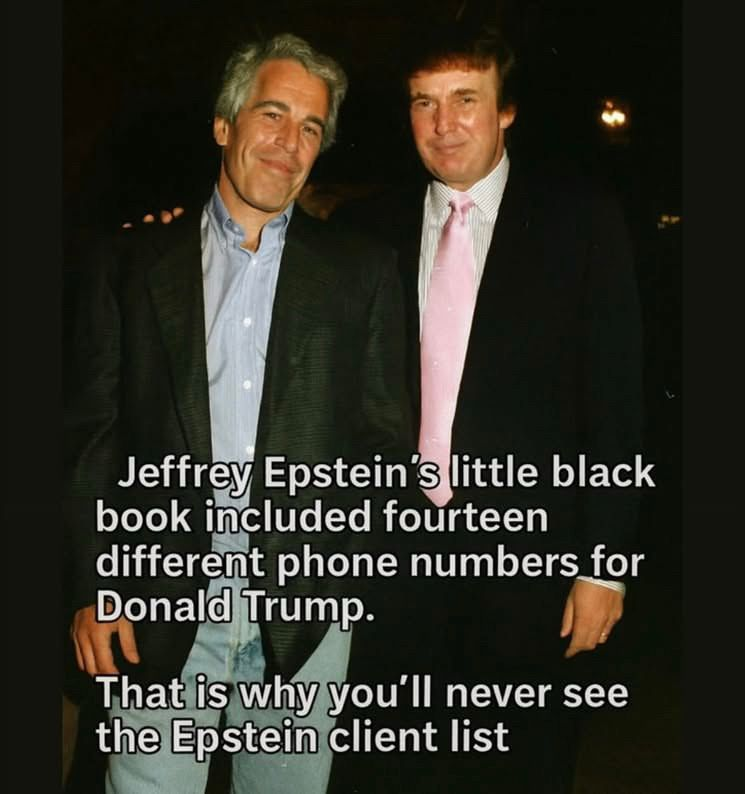 But according to Trump, he hardly even knew Epstein. 😂

Nothing adds up in this saga...

Except, sometimes the most obvious answer is the correct answer...

💙 #StrongerTogether 💙 #Resist  💙 #Protest 
#ReleaseTheEpstein files