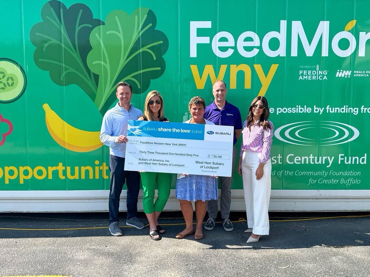 WestHerr's tweet image. Our three #Subaru stores, #WestHerr Subaru of #OrchardPark, West Herr Subaru of #Lockport & West Herr Subaru of #Rochester were honored to present checks to @feedmorewny, @CradleBeachInc & @ODMRoc, totaling $146,820 as a part of our annual #SubaruShareTheLove Event! 💙 🚘
Thank…