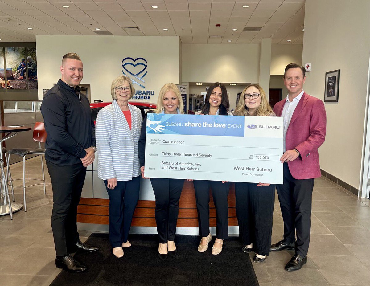 WestHerr's tweet image. Our three #Subaru stores, #WestHerr Subaru of #OrchardPark, West Herr Subaru of #Lockport & West Herr Subaru of #Rochester were honored to present checks to @feedmorewny, @CradleBeachInc & @ODMRoc, totaling $146,820 as a part of our annual #SubaruShareTheLove Event! 💙 🚘
Thank…