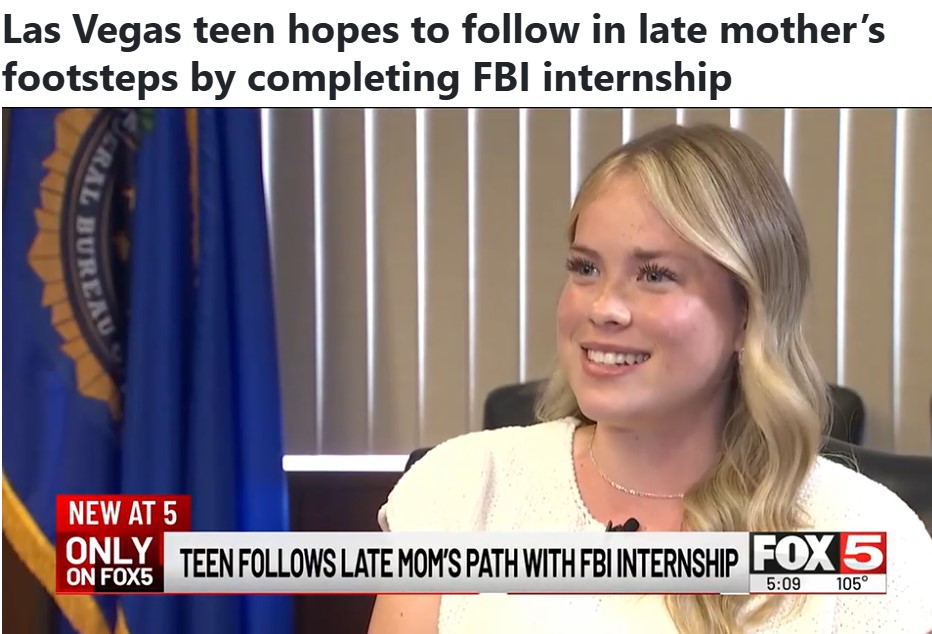 FBILasVegas's tweet image. Are you interested in pursuing a career with the FBI? This intern's inspiring journey highlights her resilience in overcoming adversity and honors her late mother, who served as an FBI agent: ow.ly/7xPI50WrgHF