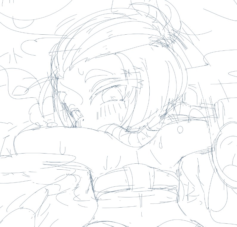 omizo_omizo's tweet image. 途中まで描いて時間切れねるぐ～😴💤