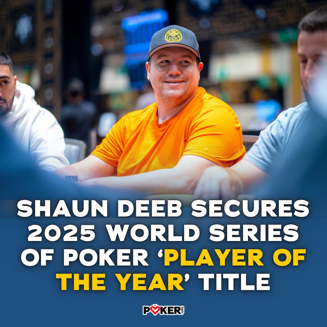 Poker Org (@pokerorg) on Twitter photo 🏆 Congratulations to <a href="/shaundeeb/">shaun deeb</a> for winning 'Player of the Year' honors for the second time in his career!
Deeb is just the second poker player to win a second POY title, alongside Daniel Negreanu.
Let's see that banner! 👀 🏆 Congratulations to <a href="/shaundeeb/">shaun deeb</a> for winning 'Player of the Year' honors for the second time in his career!
Deeb is just the second poker player to win a second POY title, alongside Daniel Negreanu.
Let's see that banner! 👀