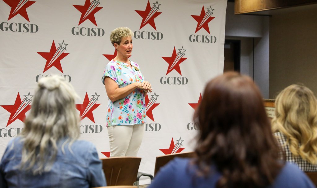 GCISD's tweet image. This morning we had the opportunity to give a warm welcome to more new professional staff. We are excited to have them join the GCISD family! #WeAreGCISD
Check out our career opportunities at: grapevinecolleyville.schoolspring.com