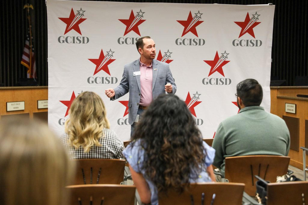 GCISD's tweet image. This morning we had the opportunity to give a warm welcome to more new professional staff. We are excited to have them join the GCISD family! #WeAreGCISD
Check out our career opportunities at: grapevinecolleyville.schoolspring.com
