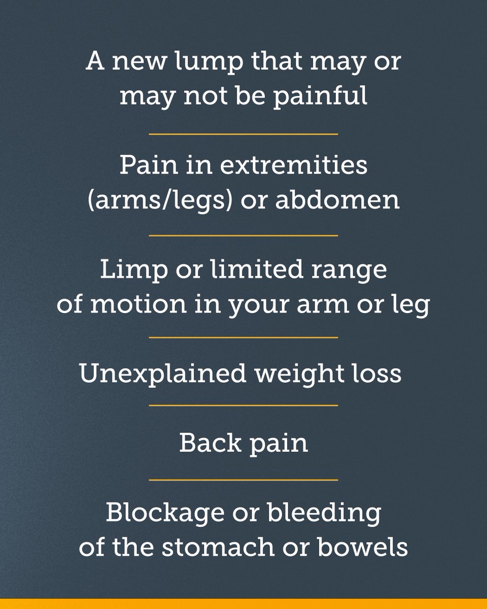 Bone cancer is a sarcoma that starts within the bone or soft tissue. There are several types of bone cancers, and many of their symptoms may overlap. Learn more about potential risk factors at mdanderson.org/cancer-types/b…
