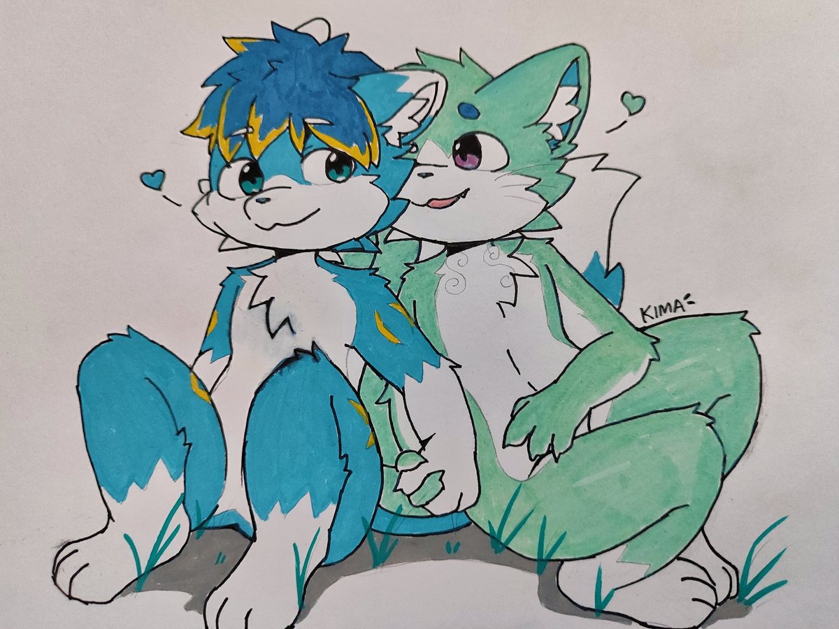 KimaCats_'s tweet image. Traditional test for Hikaru 🐾

First time using acrylic color and need to practice more ;w;