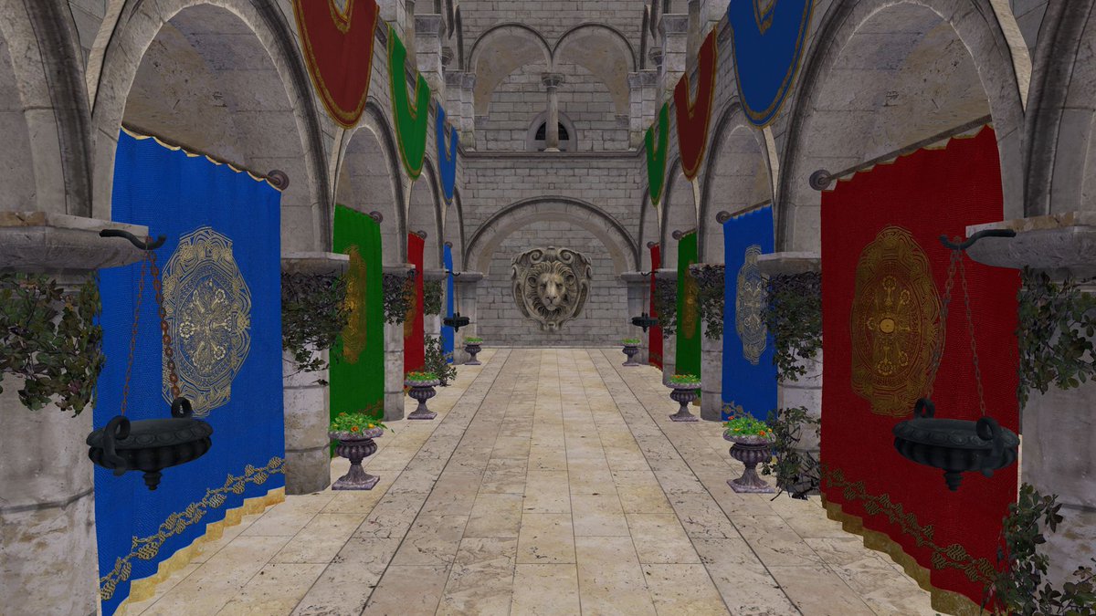 tdecroyere's tweet photo. I can now load the textures from the scene. 

I have a separate Texture Compiler library that can generate mips and compress the texture to BC7. 

In the 2 screenshots, the same view without/with basic lighting. No shadows yet.

#directx12 #vulkan #gamedev #indiedev #IndieGameDev https://t.co/Q0ZBeuYyHS