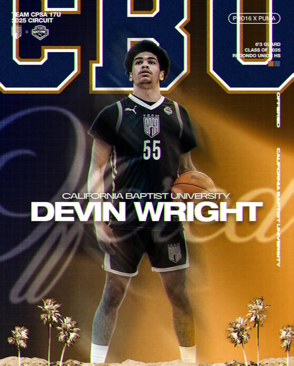 Blessed to receive an offer from Cal Baptist University! Thank k you Coach Croy for the opportunity! #agtg