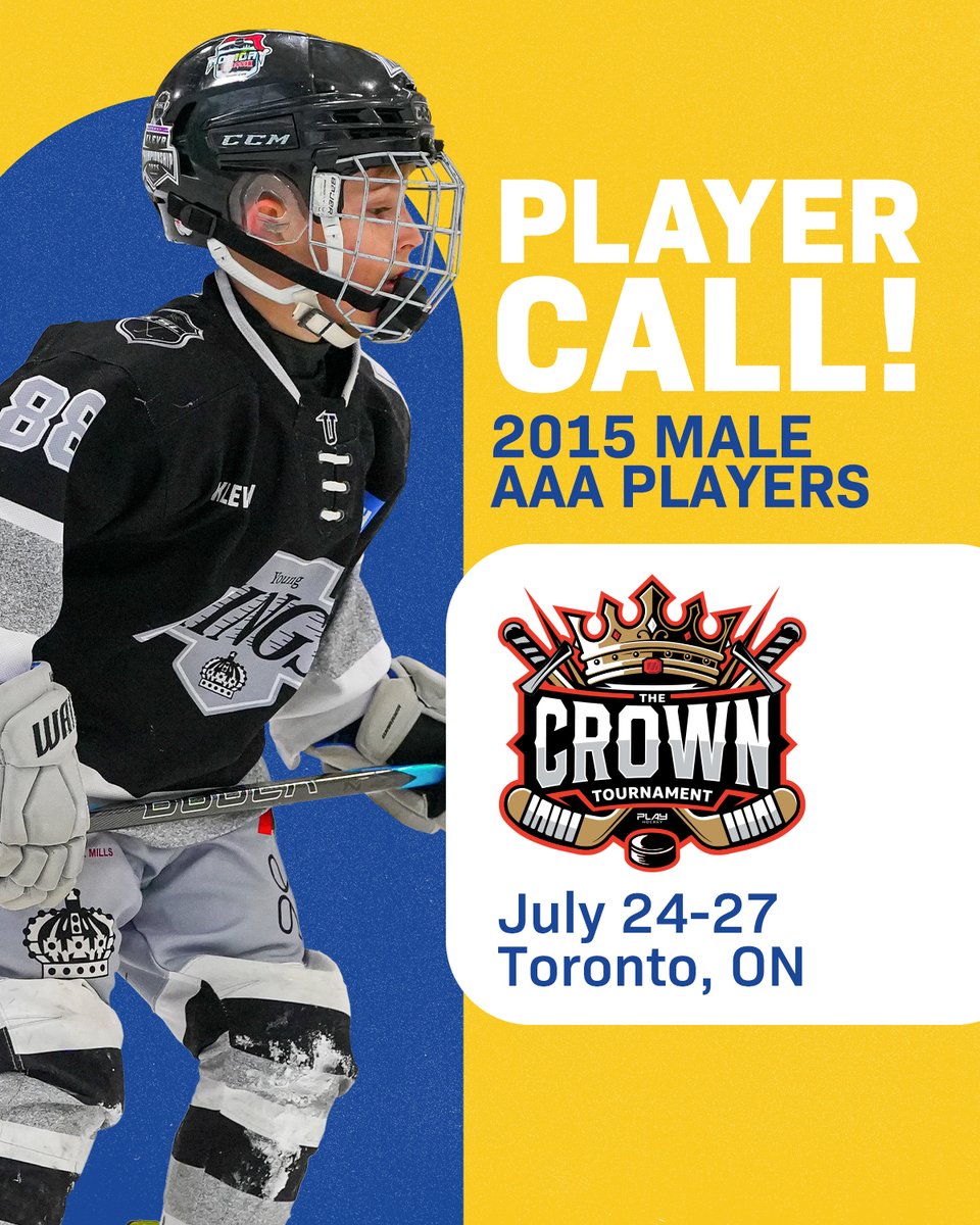 2015 AAA players — we’ve got a spot for you!

Join the competition at The Crown tournament next weekend in Toronto.

Interested? Reach out to Conor at cmurphy@draftdayhockey.com.