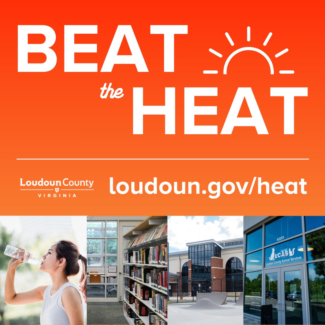 Loudoun Co. Govt. (@loudouncogovt) on Twitter photo A heat advisory is in effect for #Loudoun until 8:00 p.m., tonight, 7/17/25. Some county facilities are serving as cooling centers to provide relief from the heat. Details: bit.ly/46gfzMU
<a href="/LoudounPrcs/">Loudoun PRCS</a> <a href="/LoudounLibrary/">Loudoun Library</a> <a href="/LoudounAnimals/">Loudoun County Animal Services</a> A heat advisory is in effect for #Loudoun until 8:00 p.m., tonight, 7/17/25. Some county facilities are serving as cooling centers to provide relief from the heat. Details: bit.ly/46gfzMU
<a href="/LoudounPrcs/">Loudoun PRCS</a> <a href="/LoudounLibrary/">Loudoun Library</a> <a href="/LoudounAnimals/">Loudoun County Animal Services</a>