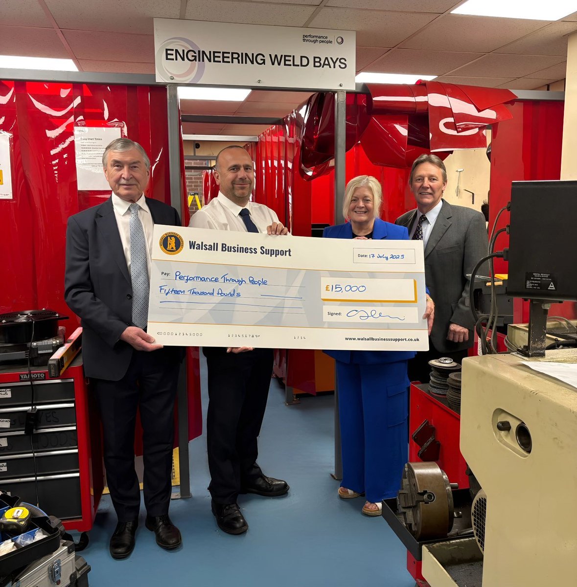 🔧✨Big news for future welders!

Performance Through People has expanded its welding training with £15,000 funding from Walsall Business Support - growing from 2 to 8 welding bays!

Thanks to WBS for backing local skills &amp; jobs!💪

#Welding #Apprenticeships #Skills