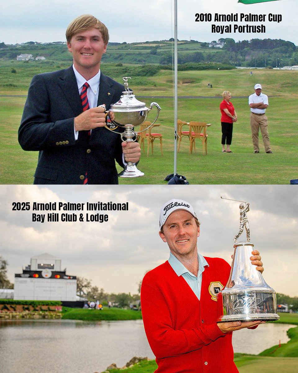 APinv's tweet image. STAT OF THE WEEK:
35 players in The Open field are Arnold Palmer Cup alums—but only one teed it up at Portrush in 2010: Russell Henley.
Now the 2025 API champ is back, chasing a Claret Jug 15 years later. 🏆
#APInv | #APCup