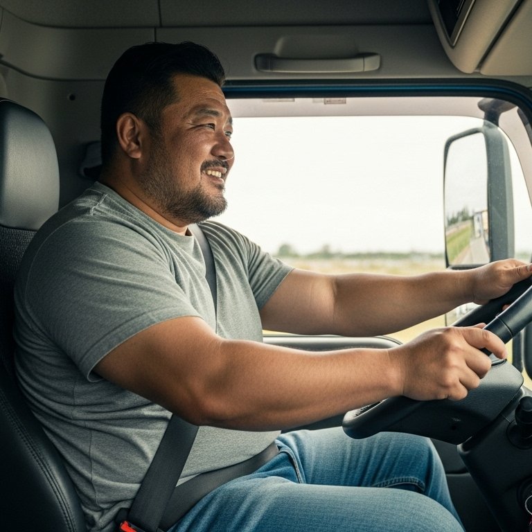 IkeojiArt's tweet image. トラックドライバー Daddy Truck driver #AIarts