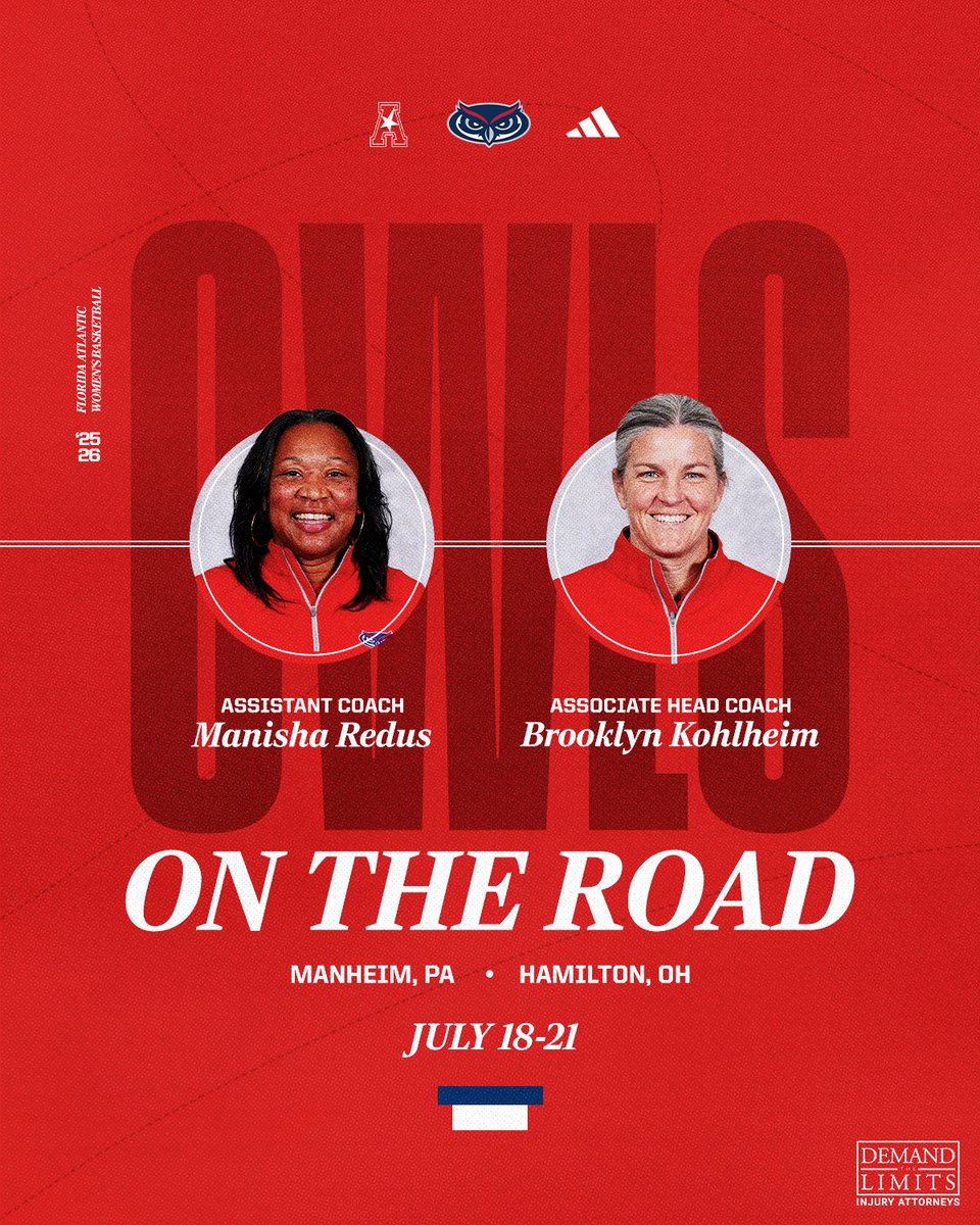 FAUWBB_Hoops's tweet image. .@coach_nish and @CoachKohlheim are back on the road this weekend looking for future Owls in Pennsylvania and Ohio!
📍 Manheim, PA & Hamilton, OH
#WIP🏝️