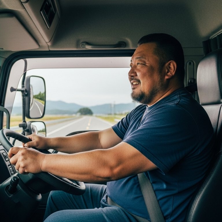 IkeojiArt's tweet image. トラックドライバー Daddy Truck driver #AIarts