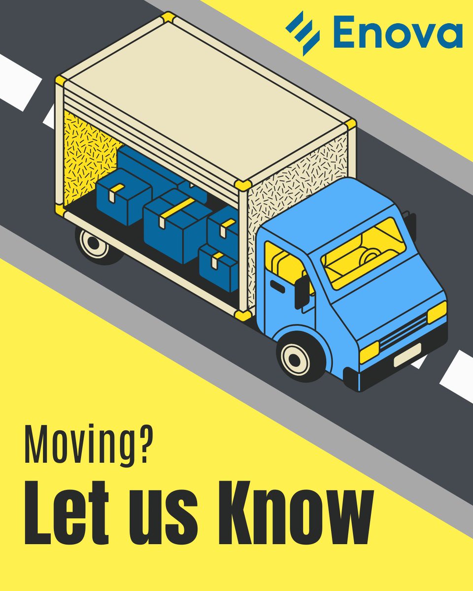 Do your summer plans involving moving? Don't forget to let us know. Complete our online move form and we'll help take care of setting up or cancelling your account. Visit enovapower.com/moves and fill out our online form today!