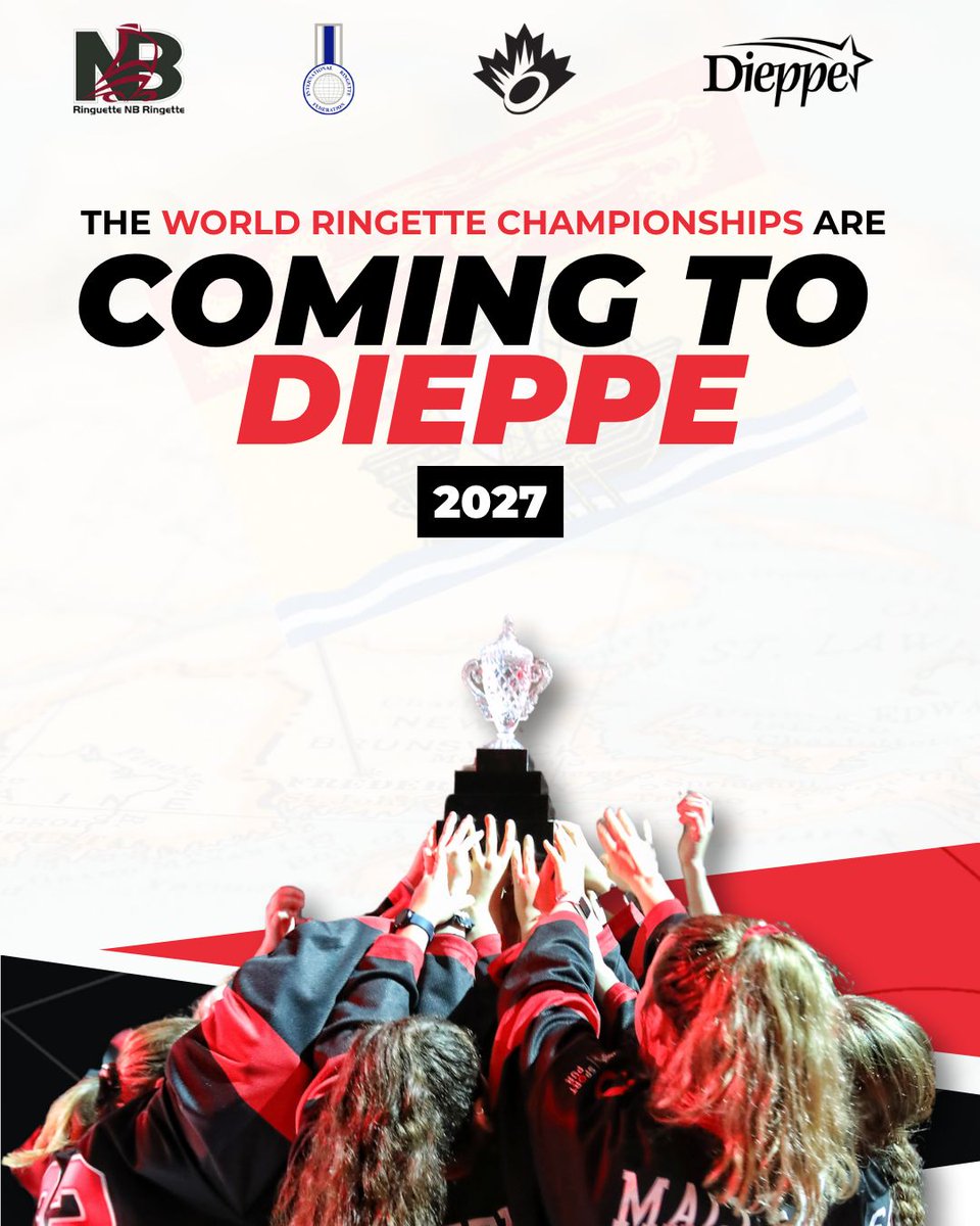 The world is coming to Dieppe, NB! 🌎

The 2027 World Ringette Championships will bring the world's best ringette athletes to Dieppe, the first time the event will be held in the East Coast of Canada.

For more: buff.ly/M1lLtQk