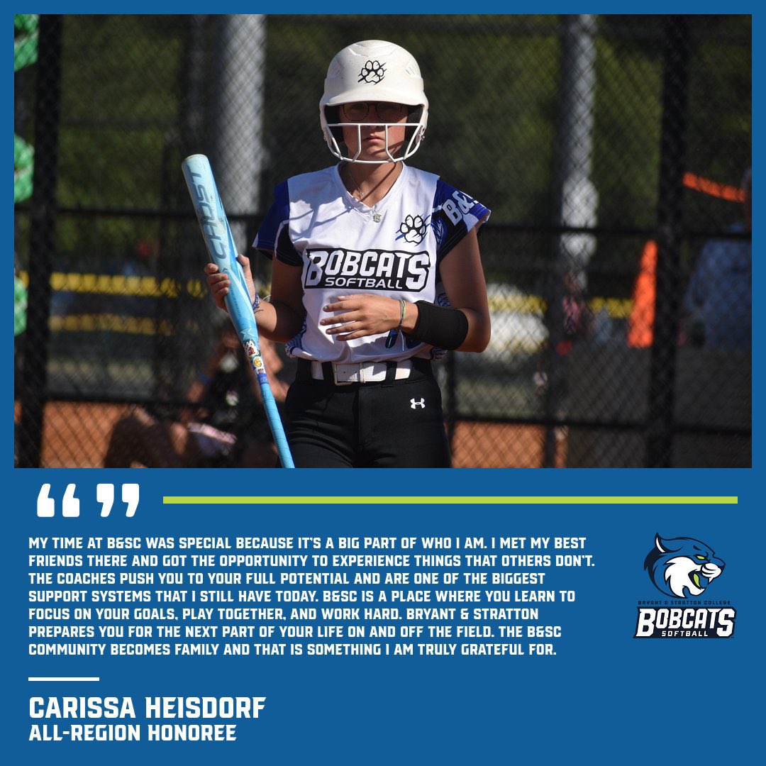 Why be a Bobcat?

Former All-Region honoree Carissa Heisdorf reflects on what made her B&amp;SC experience unforgettable.

#WhyBSCSoftball #ComeToTheBow