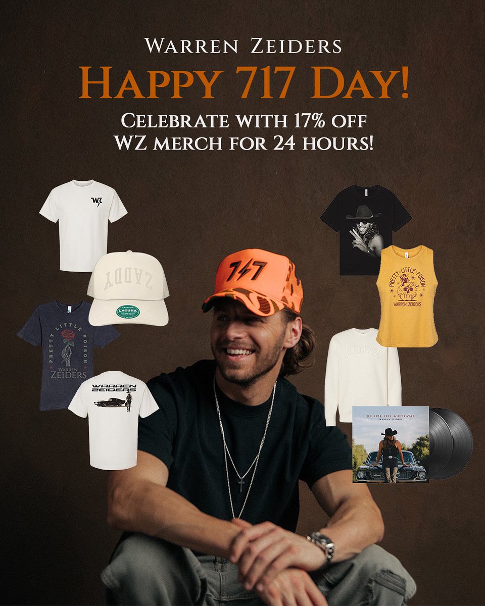 Happy 717 Day! Enjoy 17% off all merch - today only! Can’t thank y’all enough for all the support ❤️⚡️