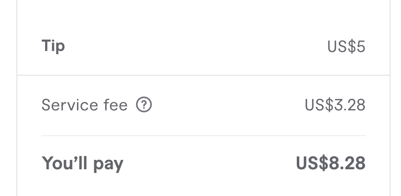 It's crazy that <a href="/fiverr/">Fiverr</a> add a 66% service fee on a tip! 

I already paid the service fee on the service.