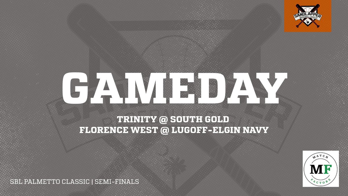 Sandlapbaseball's tweet image. 🔥 Palmetto League Semifinals – It’s Win or Go Home! 🔥

The stage is set and the stakes are high in the Palmetto League Semifinals!

⚾️ Game 1: Trinity Palmetto vs South Gold
⚾️ Game 2: Florence West vs Lugoff-Elgin Navy

Four teams. Two tickets to the Championship.…