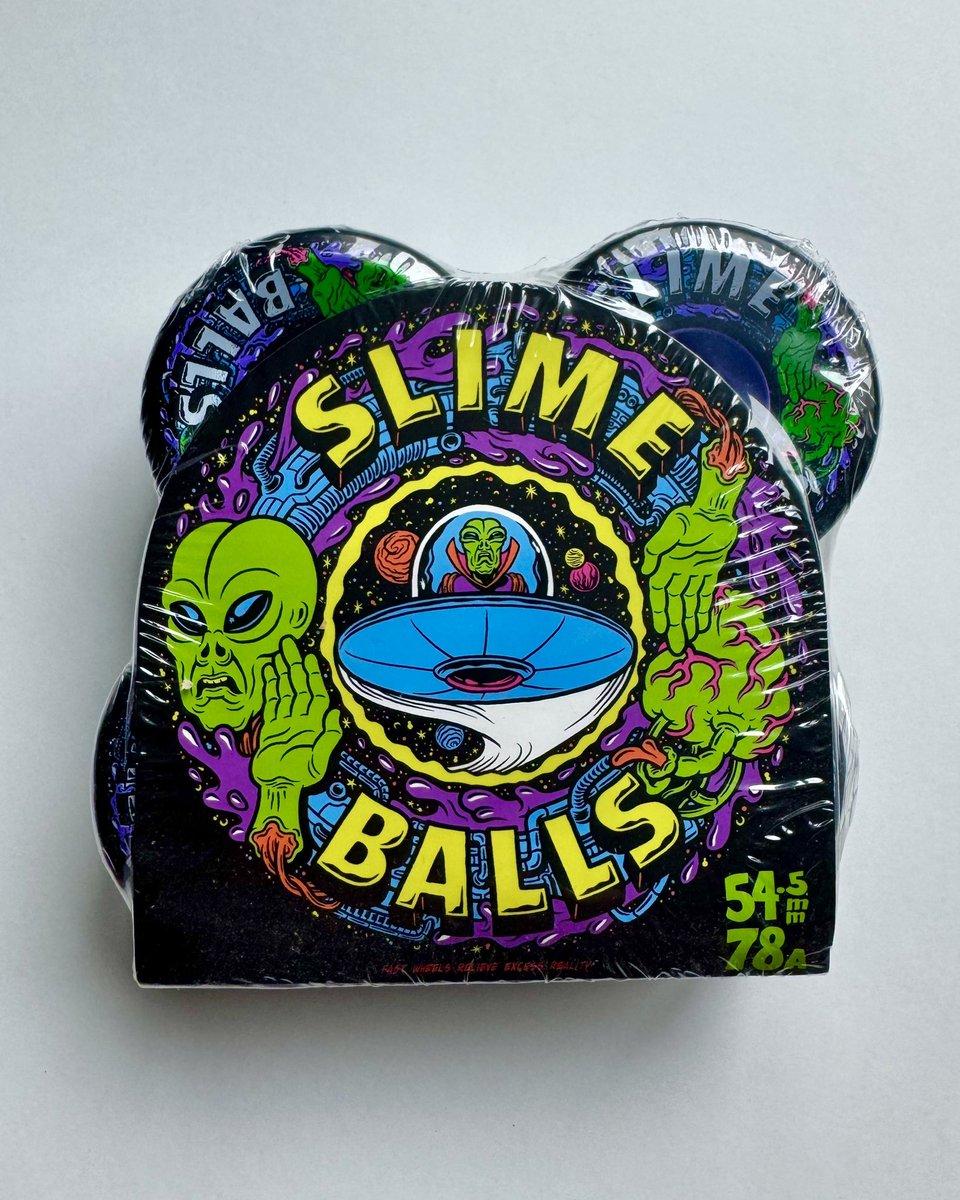 Here’s number three of five original ink drawings and a set of glow in the dark Slime Balla wheels! Someone already sniped this drop before I could even post about it. 🤯