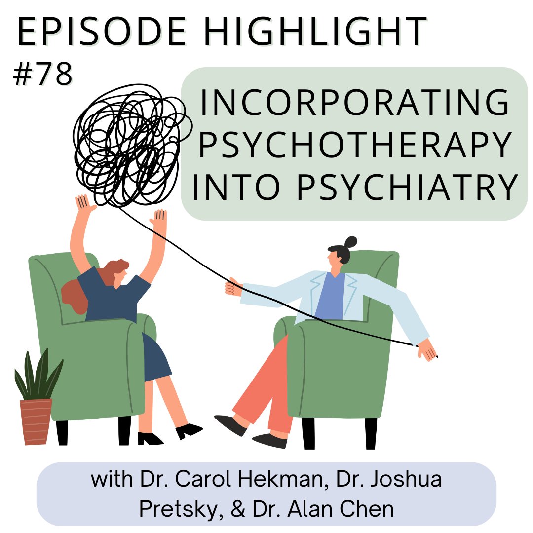 Episode Highlight!

In this episode, we discuss incorporating psychotherapy into the practice of psychiatry, what to look for in a residency program, and how psychologists &amp; psychiatrists can collaborate to support a patient's health goals.

open.spotify.com/episode/2gm1DO…