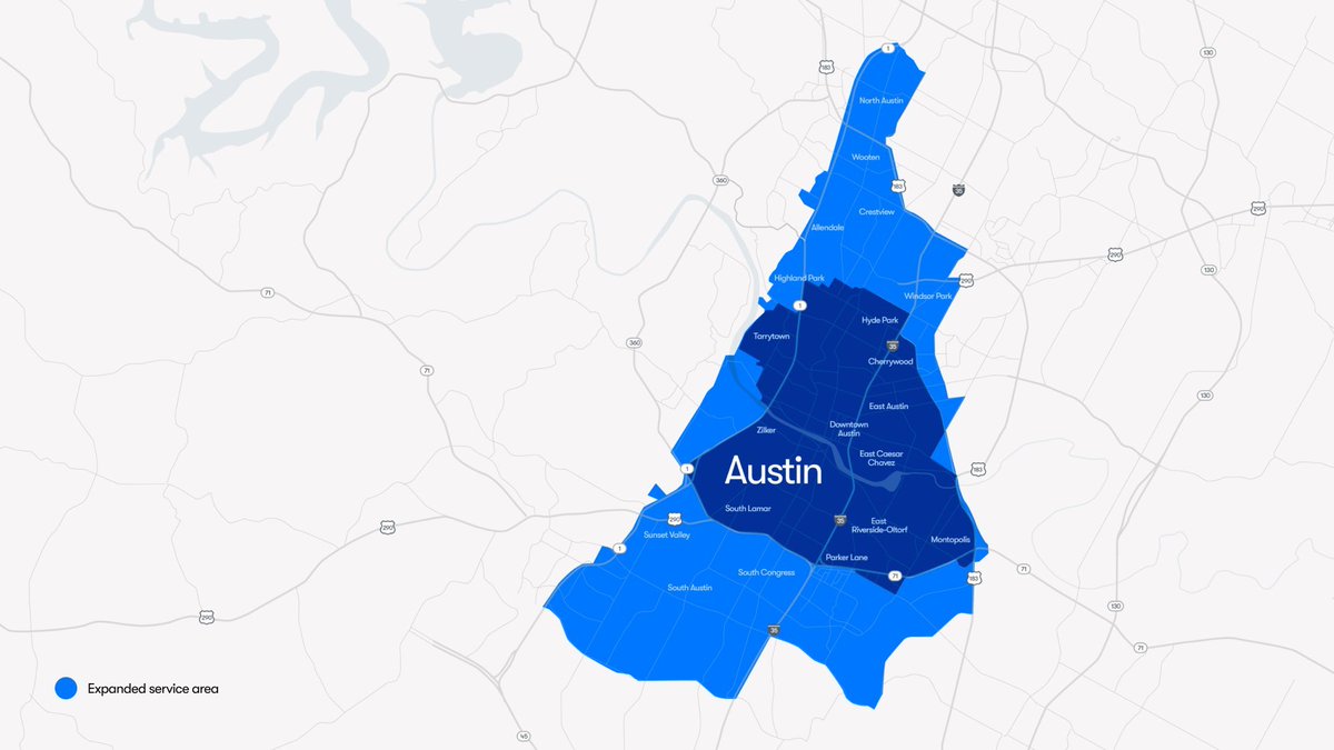🚨 BREAKING: Waymo e Uber espandono la loro area geofenced ad Austin, Texas