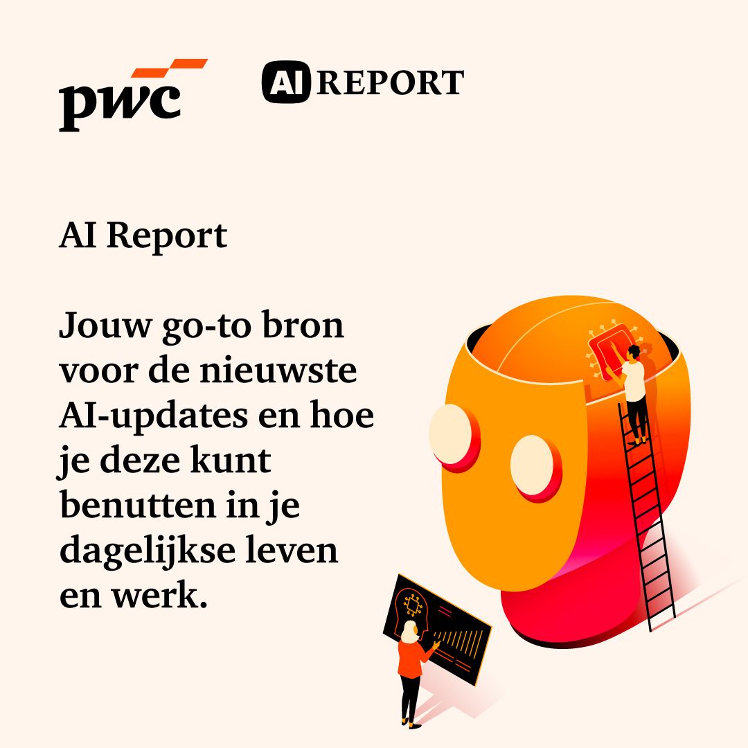 PwC verschijnt sinds 1 juli als exclusieve partner in de AI Report nieuwsbrief van Alexander Klöpping! Deze nieuwsbrief komt 2x per week uit en biedt diepgaande inzichten in de AI-sector.

📬 Schrijf je direct in: lnkd.in/ewZxPukz

#PwC #AIReport #Innovation #AI