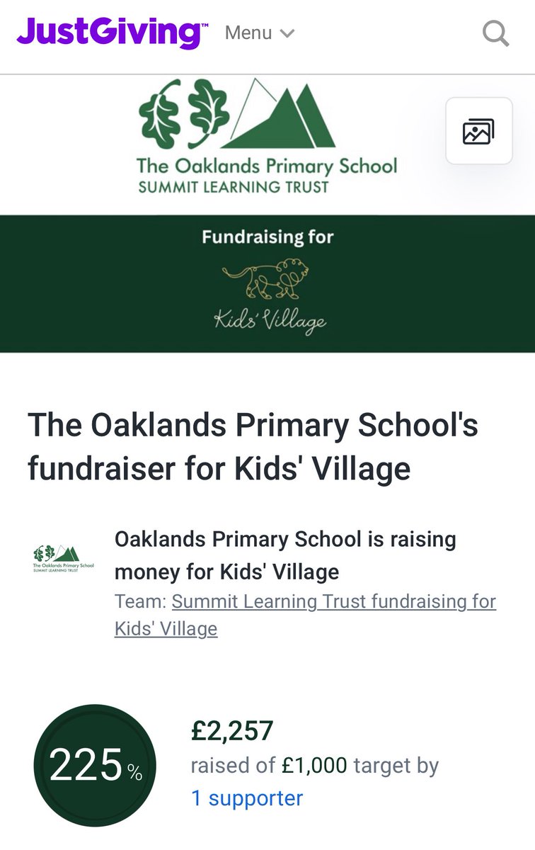 The Oaklands Primary School (@theoaklandsbham) on Twitter photo We are proud to announce we have raised a total of £2257 for <a href="/TheKidsVillage/">TheKidsVillage</a> , smashing our target of £1000.
A huge thank you to everyone who supported our charity events.
If you wish to help us raise even more, please visit justgiving.com/page/oaklands-… to donate. We are proud to announce we have raised a total of £2257 for <a href="/TheKidsVillage/">TheKidsVillage</a> , smashing our target of £1000.
A huge thank you to everyone who supported our charity events.
If you wish to help us raise even more, please visit justgiving.com/page/oaklands-… to donate.