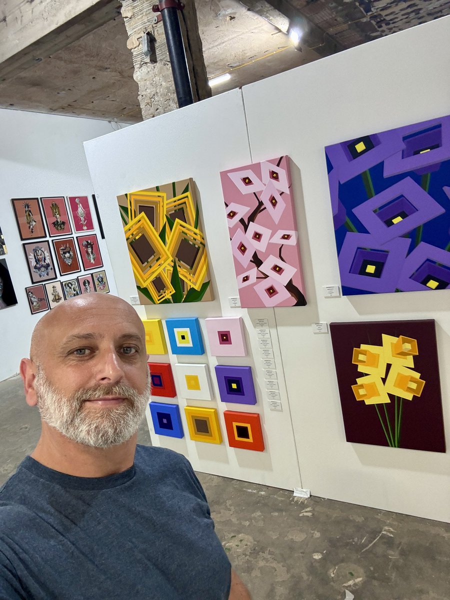 giumetric's tweet image. La mia Quadriflower Collection, Flux Exhibition, The Bomb Art Foundation, London.