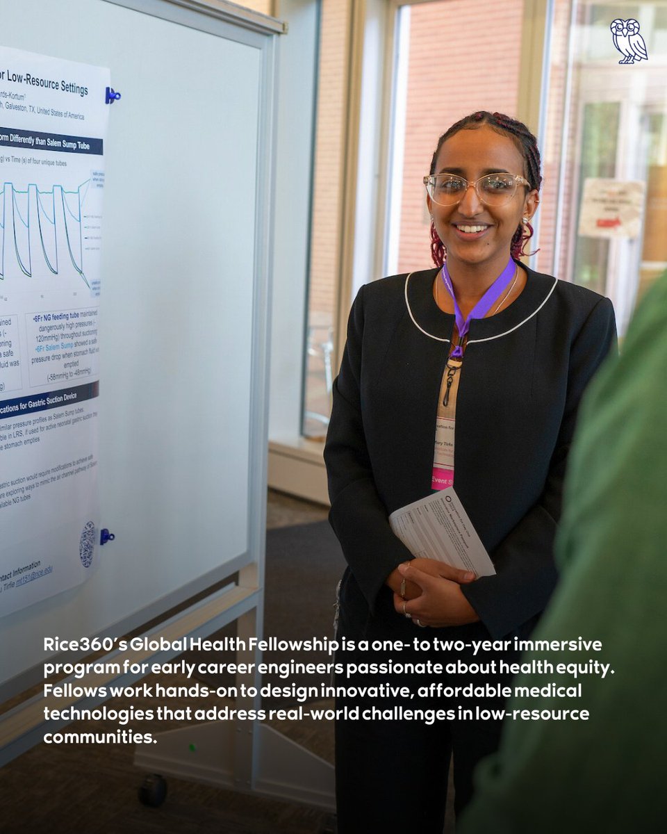 RiceUniversity's tweet image. Mary Seifu Tirfie is developing a neonatal suction device for hospitals in low-resource settings. As a Rice360 global health fellow, she’s engineering solutions where they’re needed most. bit.ly/3GGrJEl