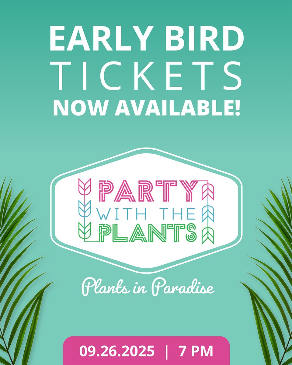 DanforthCenter's tweet image. It’s back! Our annual night of fun and fundraising, Party with the Plants, is September 26. 🌺 Theme is “Plants in Paradise.” 🍍 Discounted tickets on sale now: bit.ly/4kXoRSn
#STLEvents #PartyWithThePlants