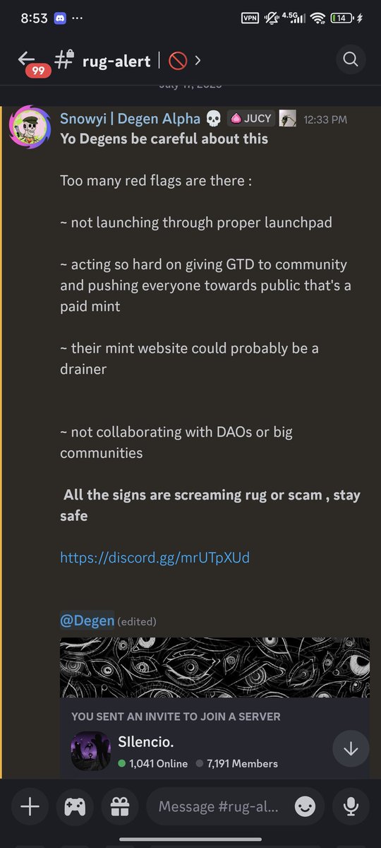 _snowyi's tweet image. Happy to see a rugger and cash grabber failure @silenhl 🤣

I have been warning Degens from this morning about all the red flags and glad that @HyperliquidX community is getting smarter everyday. 

there is no place in Hyperliquid and EVMs for these things and we&apos;ll fix it