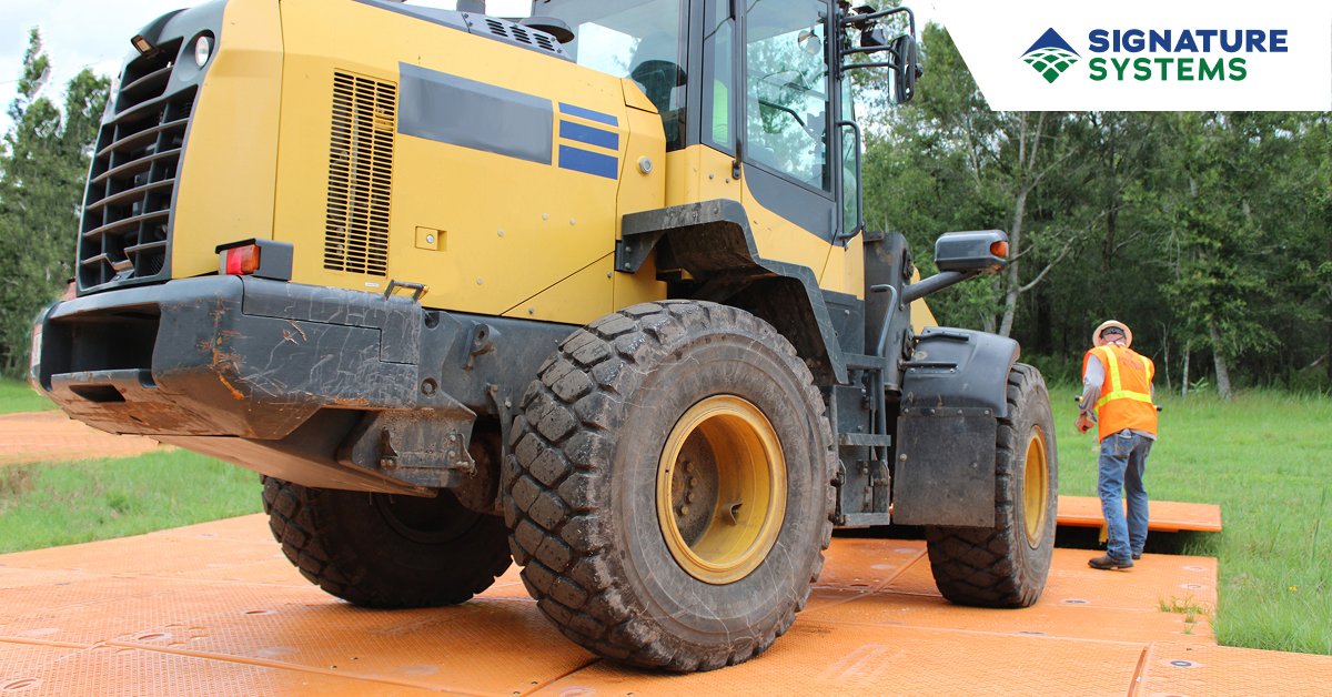 "Signature’s ground protection solutions — including temporary roadways and staging areas — help streamline your jobsite, protect your crew, and keep equipment moving.

Let’s make your next project more efficient from the ground up.

hubs.li/Q03w9_5k0

#Construction