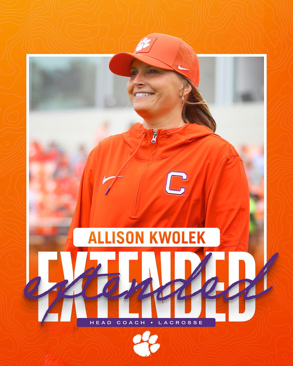 ClemsonWlax's tweet image. 3️⃣ years down, 5️⃣ more to go!
Our leader is now extended through 2030 ✍️