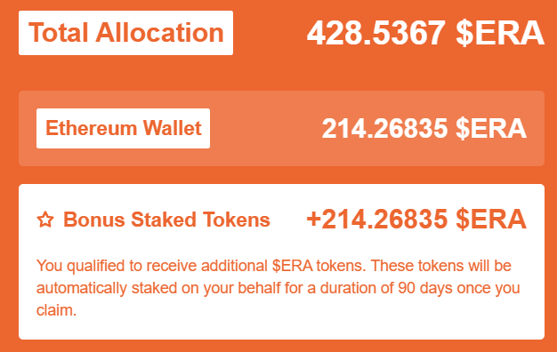 adahosk's tweet image. Claimed my $ERA allocation, not much but honest work,  Didn&apos;t yap much to get yapper allocation, Will try hard to get something from @union_build . Are you yapping for Union? 
Gmera
zkgm