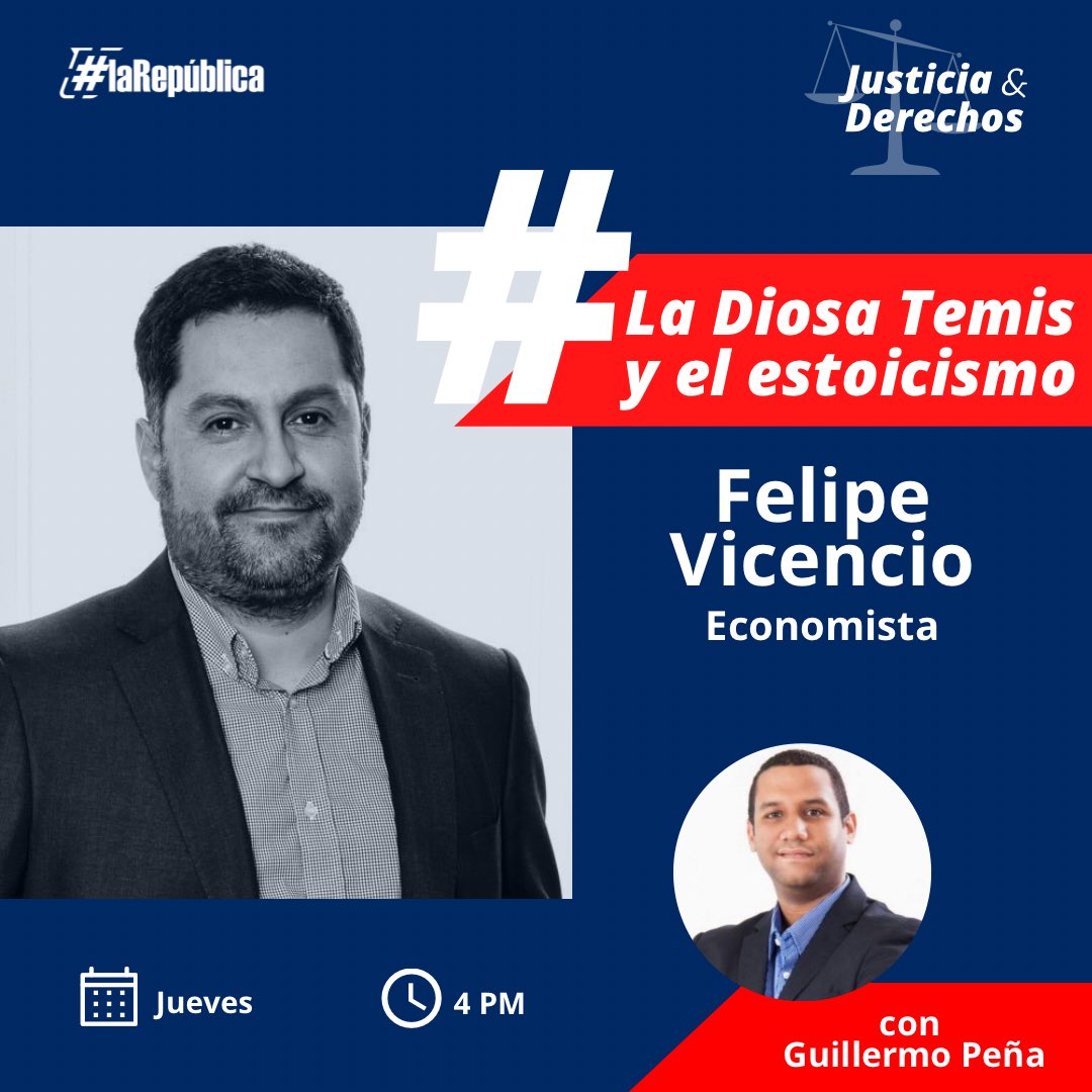La República Radio (@larepradio) on Twitter photo HOY en #LaRepúblicaRadio en nuestro segmento #justiciayderechos con el abogado y politólogo Guillermo Peña en compañía de Felipe Vicencio.
A partir de las 4pm por La Nota 95.7fm 📻🎙️
<a href="/BaezDerik/">Derik Báez Torres</a> <a href="/RDelgadilllo/">Ramieri Delgadillo Santana | Periodista</a> <a href="/Guillermopca/">Guillermo Peña Capellán</a> <a href="/fvicencio/">Felipe Vicencio</a> HOY en #LaRepúblicaRadio en nuestro segmento #justiciayderechos con el abogado y politólogo Guillermo Peña en compañía de Felipe Vicencio.
A partir de las 4pm por La Nota 95.7fm 📻🎙️
<a href="/BaezDerik/">Derik Báez Torres</a> <a href="/RDelgadilllo/">Ramieri Delgadillo Santana | Periodista</a> <a href="/Guillermopca/">Guillermo Peña Capellán</a> <a href="/fvicencio/">Felipe Vicencio</a>