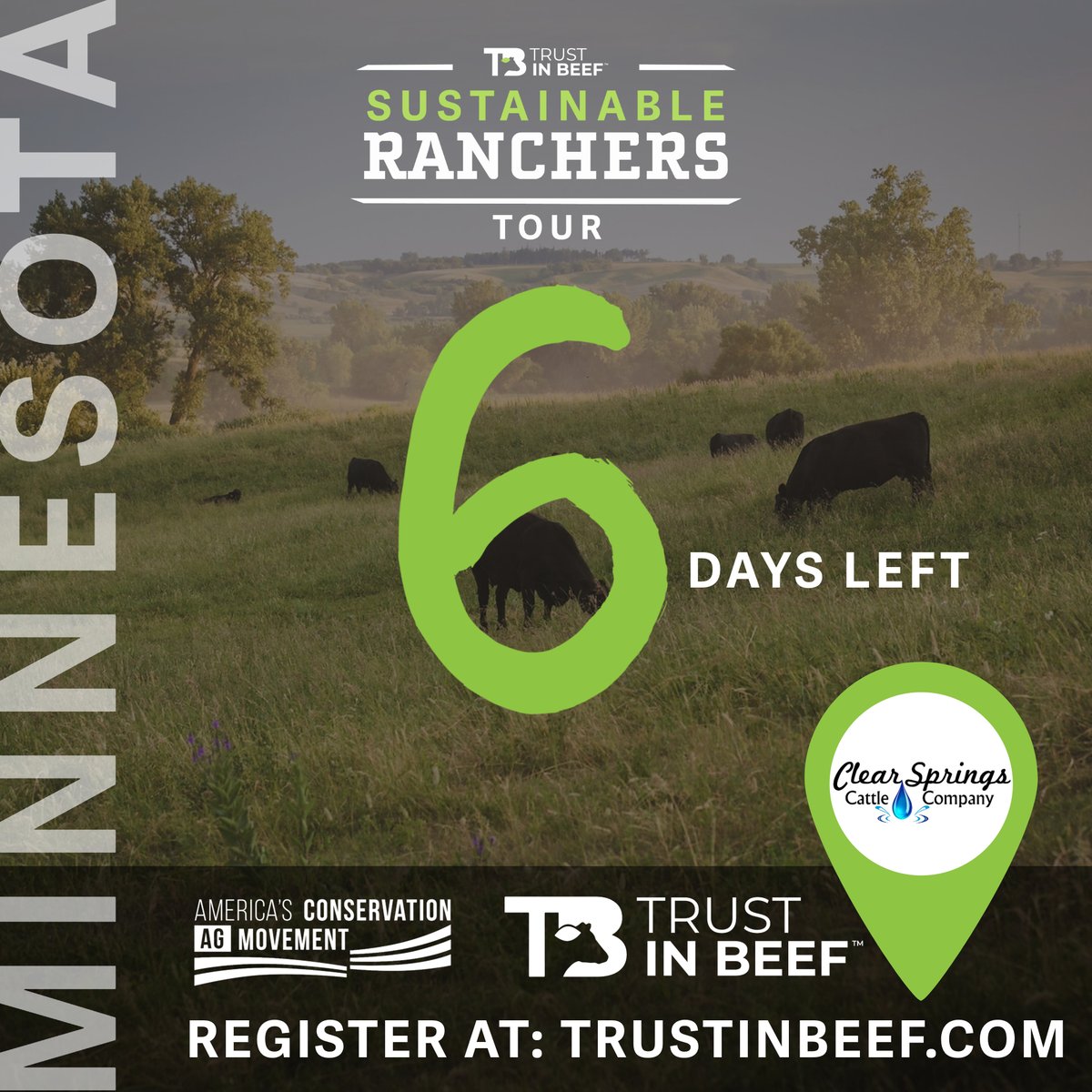 Interested in conservation opportunities? Need to up your genetics or grazing game? Wondering how tech can unlock efficiency? Looking for more market opportunities? 
The Sustainable Ranchers Tour has all these answers and more! 
▶️Register TODAY: hubs.ly/Q03wjYWK0