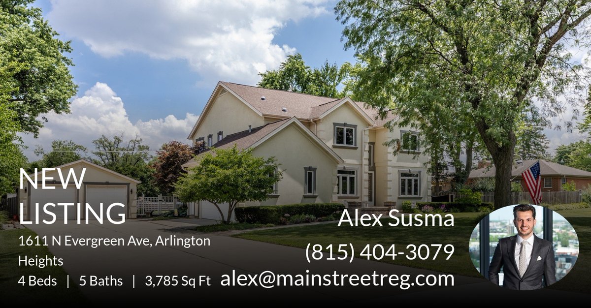 MainStreetREG's tweet image. 📍 New Listing 📍 Take a look at this fantastic new property that just hit the market located at 1611 N Evergreen Ave in Arlington Heights. Reach out here or at (815) 404-3079 for more information

Main Street Real Estate Group 
in... homeforsale.at/1611_N_EVERGRE…