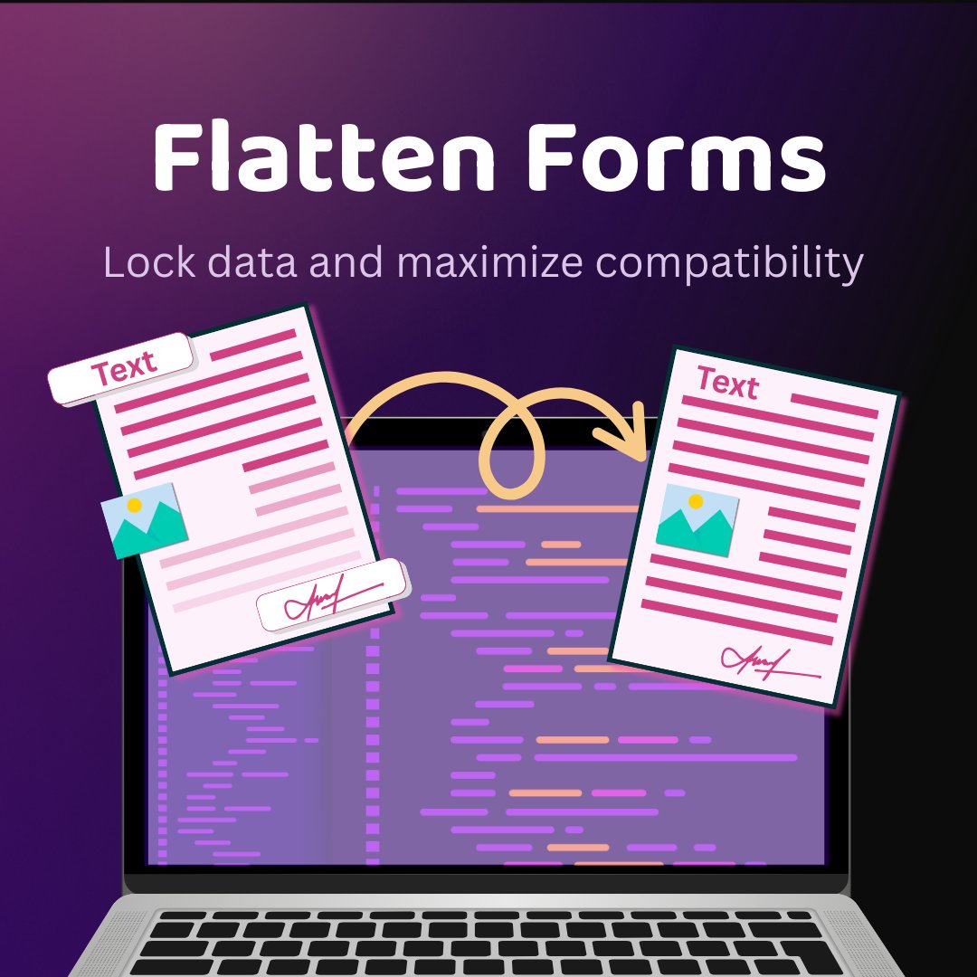 pdfRest's tweet image. Flatten interactive PDF forms into static, uneditable content with ease using @pdfRest’s Flatten Forms REST API. Perfect for archiving, sharing, and finalizing forms securely.
Try it here → pdfrest.com/apitools/flatt…
#PDFAPI #pdfRest #PDFForms #FlattenPDF