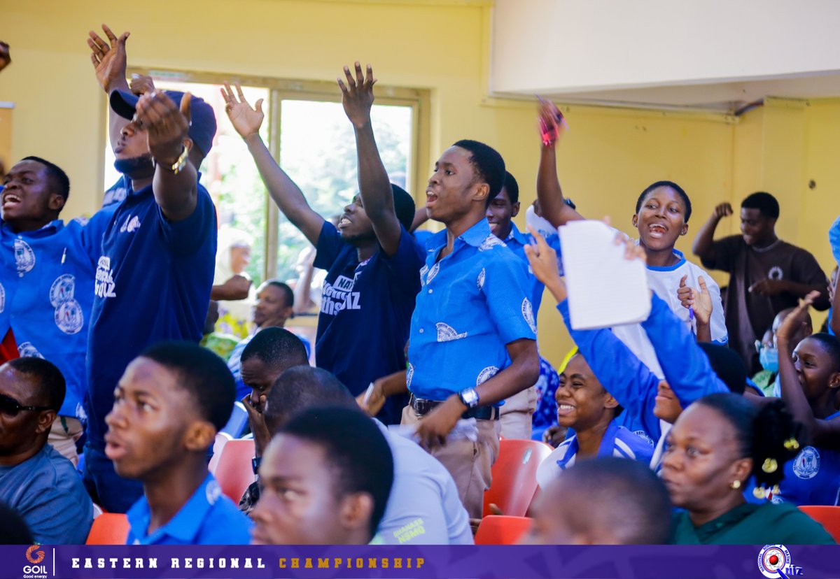 NSMQGhana's tweet photo. EASTERN REGIONAL CHAMPIONSHIP:
End of Contest
Ofori Panin SHS: 53pts
Ghana SHS, Koforidua: 36pts
Abetifi Presby SHS: 34pts
Oti Boateng SHS: 27pts
Ofori Panin SHS are on their way to the semis!💯
@Goil_Official
#NSMQ2025 #Primetime https://t.co/jwvDkQvAwR
