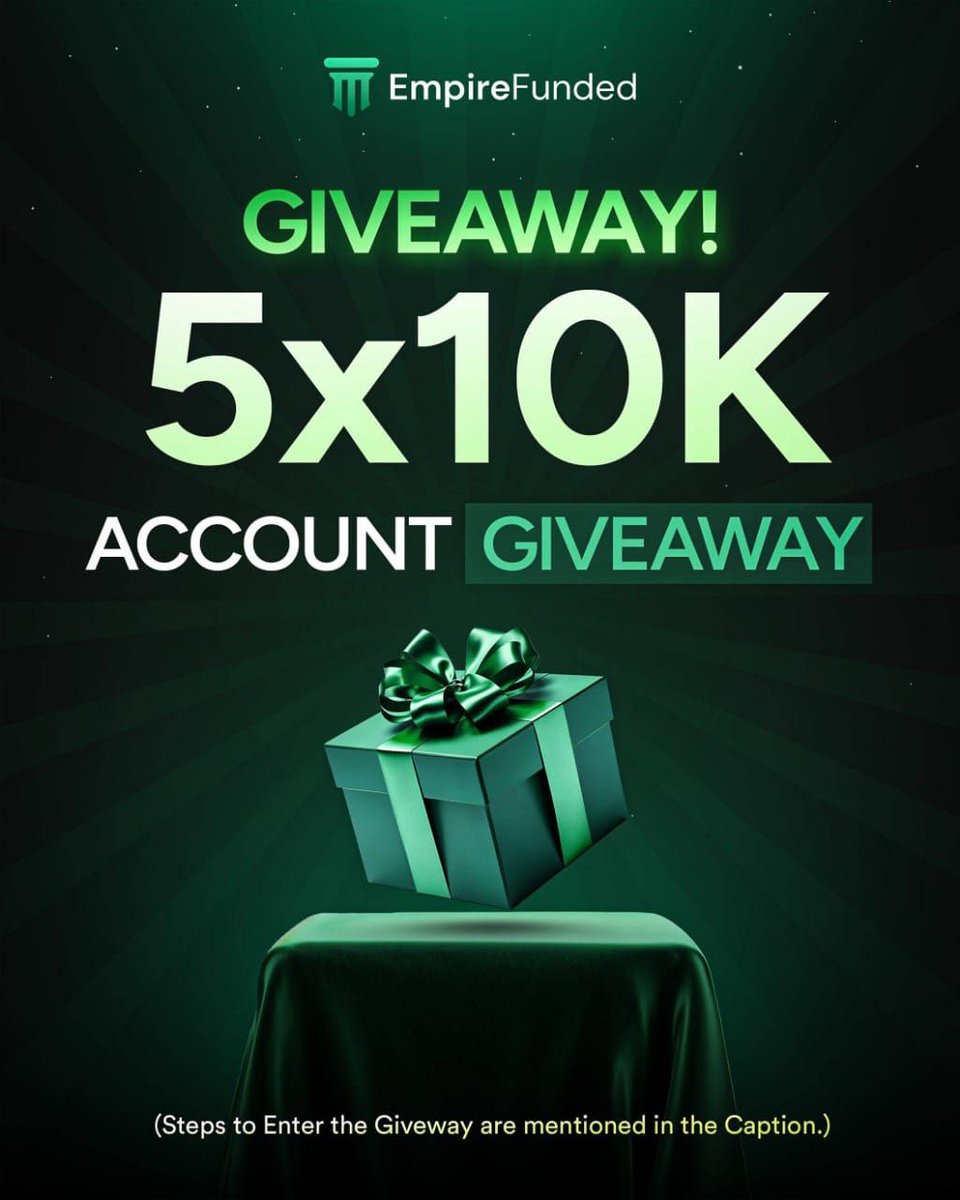 Prop traders hub (@proptradershub) on Twitter photo 🚨 New Listing Alert!
We’re excited to welcome <a href="/empirefunded/">Empire Funded</a> on the PTH!🔥
To celebrate, they’re giving away 5 × $10K Accounts 🎁
That’s right — 5 lucky traders will get a shot at funded success!
📢 Rules for Giveaway
✔️ Follow - <a href="/empirefunded/">Empire Funded</a> and <a href="/proptradershub/">Prop traders hub</a>
✔️ Like, 🚨 New Listing Alert!
We’re excited to welcome <a href="/empirefunded/">Empire Funded</a> on the PTH!🔥
To celebrate, they’re giving away 5 × $10K Accounts 🎁
That’s right — 5 lucky traders will get a shot at funded success!
📢 Rules for Giveaway
✔️ Follow - <a href="/empirefunded/">Empire Funded</a> and <a href="/proptradershub/">Prop traders hub</a>
✔️ Like,