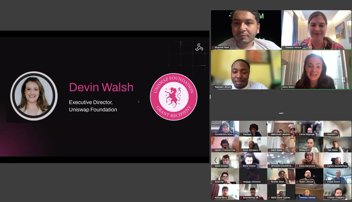 constacrypto's tweet image. We just kicked off the Uniswap Hook Incubator 6 with @AtriumAcademy. 🚀
I’m excited for the opportunity to level up my DeFi skills and further develop flash loans for arbitrage at @flashifi_xyz using @Uniswap V4 Hooks.
Thank you, @UniswapFND, for sponsoring these initiatives.…