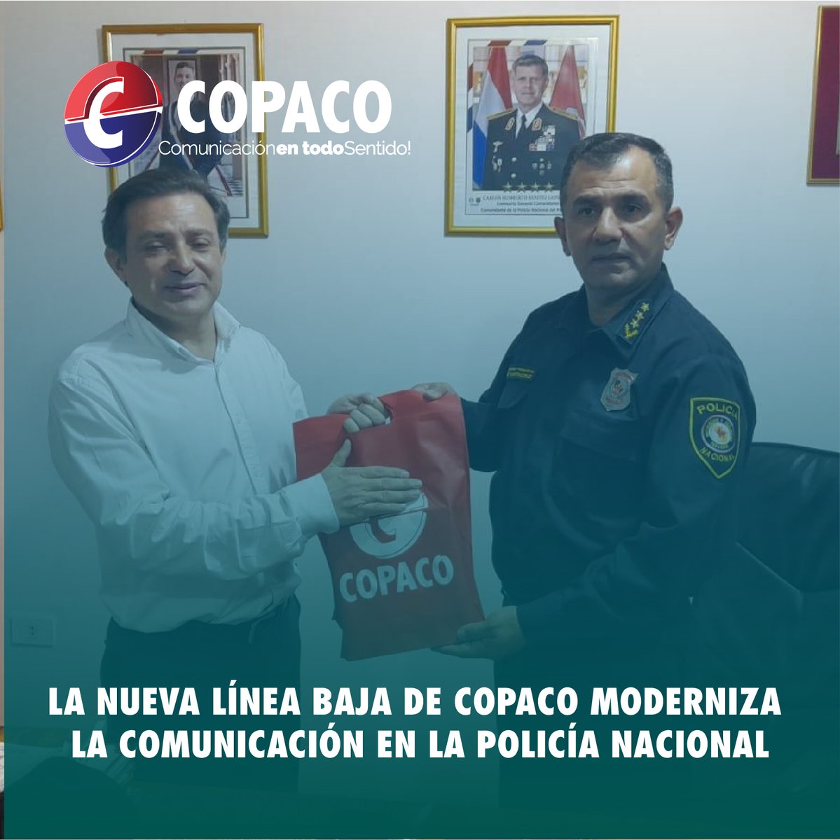 La nueva línea baja de COPACO moderniza la comunicación en la Policía Nacional.
Con tecnología IP, elimina los problemas causados por el robo de cables y fortalece el sistema de telefonía fija.

🔗 Lee más: goo.su/zaj1Z
